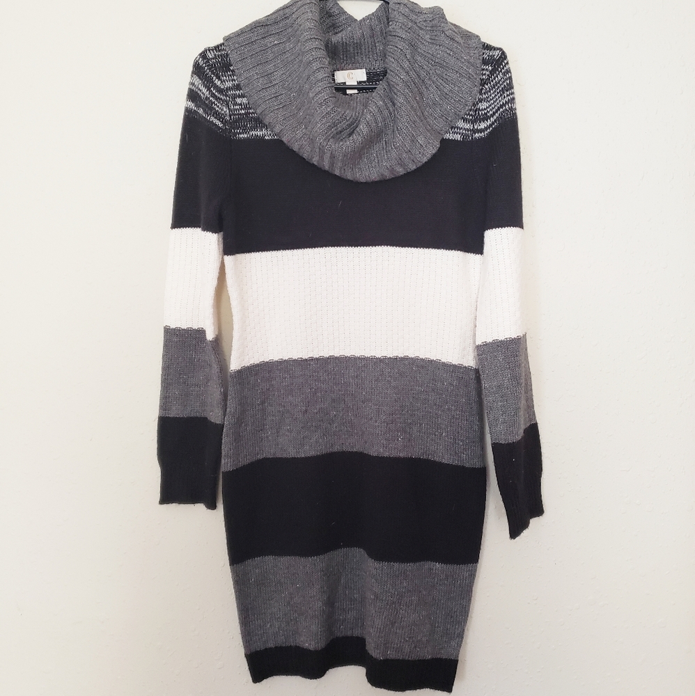 C Apparel I Long sleeve sweater dress S striped